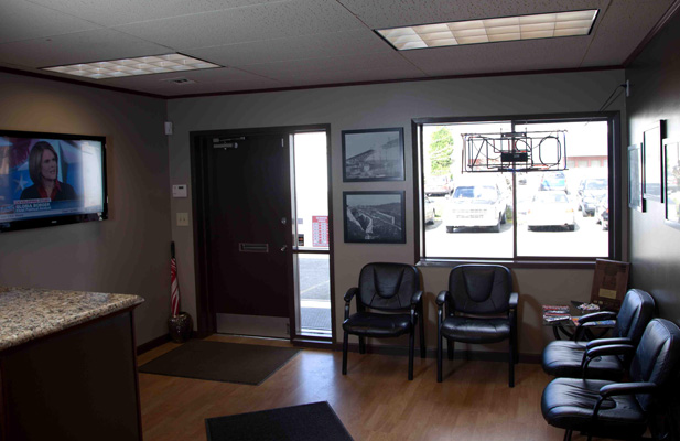 Our Waiting Area, with HDTV.
