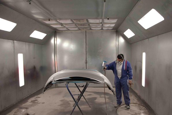 A view of our auto painting studio.